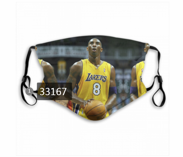 2021 NBA Los Angeles Lakers #24 kobe bryant 33167 Dust mask with filter
